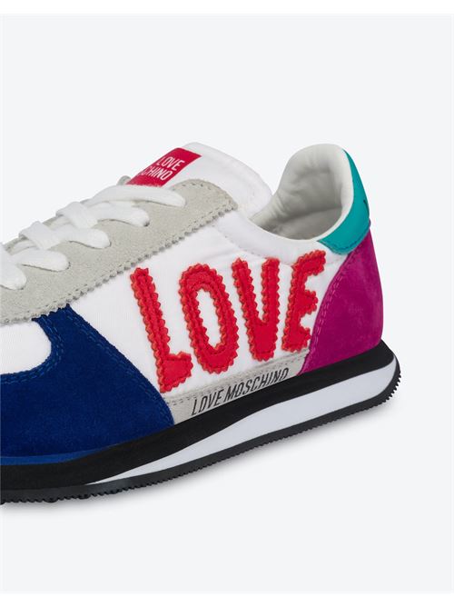 SNEAKERD.WALK25 BIAN/GHIACCIO/ROSSO LOVE MOSCHINO | JA15322G1EIN2/10C